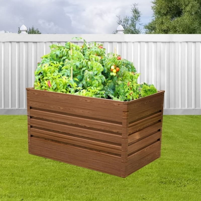 Vyvýšený zahradní záhon BestBerg VZ-735D _ 735 l _ 150 x 70 x 70 cm _ červené dřevo1